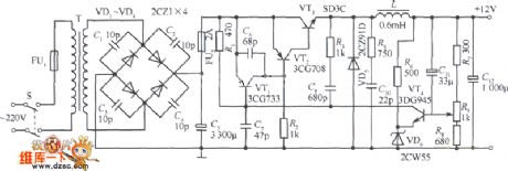 The application circuit of the stable power supply transistor switch