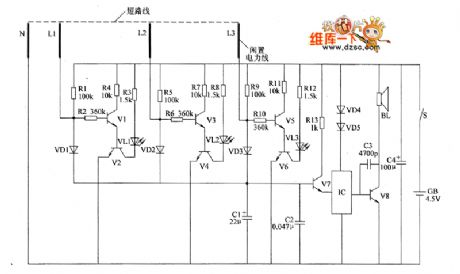 Agricultural irrigation line burglar alarm circuit diagram 1