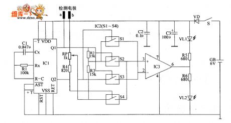 the circuit of soil humidity monitor part 2