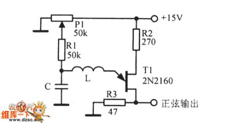 50kHz Sine wave oscillator circuit diagram