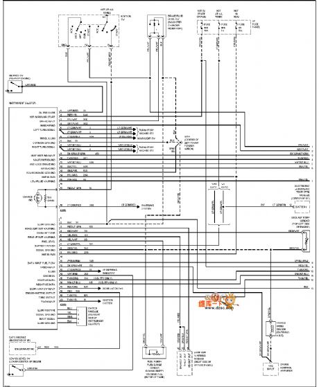 Mazda 95TAURUS (3.8L) electronic instrument panel circuit