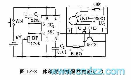 555 fridge door-closing reminder circuit (2)