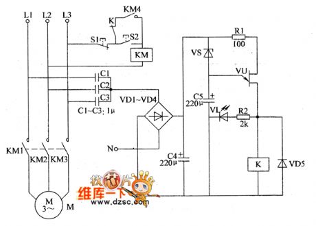 the circuit of loss-of-phase protecting relay for electric motor (4)