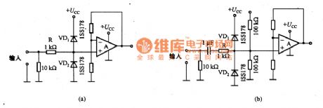 Single-supply operation of the operational amplifier input protection circuit