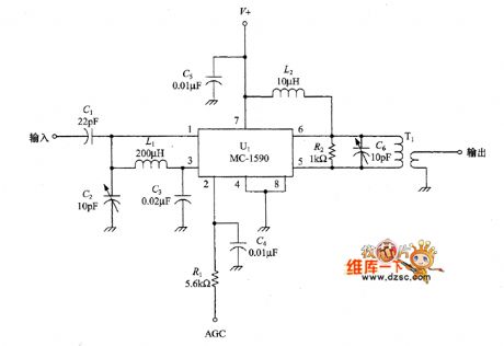 MC-1590 IF amplifier circuit