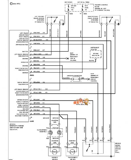 Mazda 94THUNDERBIRD power window circuit