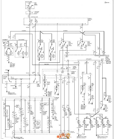 Mazda 94THUNDERB photosensitive rear mirror circuit