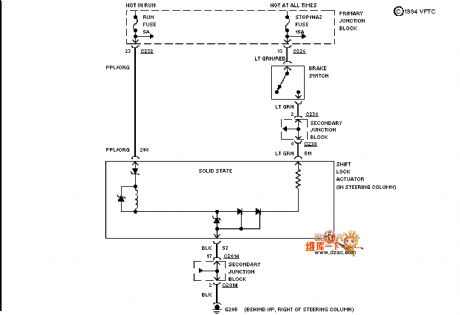 Mazda 94THUNDERB shift interlock circuit