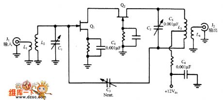 cascode amplifier active preselector circuit