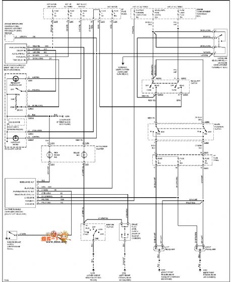 Mazda 96TAURUS (with DRL) automatic light relay circuit