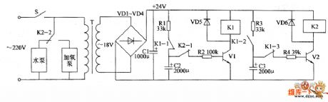 the circuit of fish breeding oxygen gaining controller