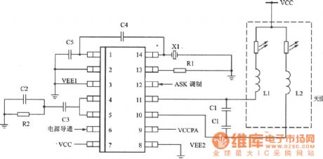 ASK 320～290MHz Emitter Circuit Diagram