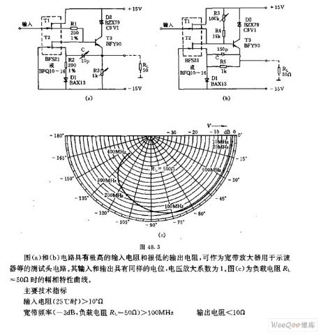 preamplifer circuit with high impedance