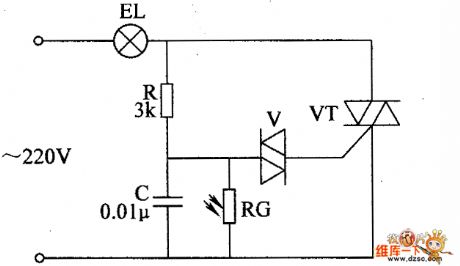 Optically controlled insects trap lamp circuit diagram