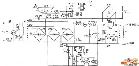 The electric fence control circuit diagram 9