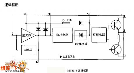 The S amplifier and encoding signal process logic circuit of the MC3373 infrared remote receiver