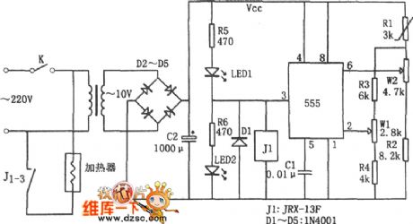 The temperature range controller design circuit