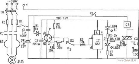 consisting of 555 no tower pressurization supply water liquid level control circuit
