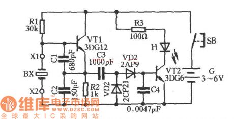 Quartz Crystal Selection Circuit Diagram