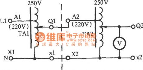 Circuit Diagram of Gaining 0~284V Voltage by concatenation of 2 voltage regualtor