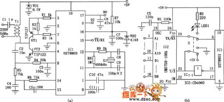 The infrared wireless headphone circuit