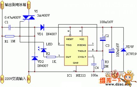 The color circuit image of the fridge time delay protector