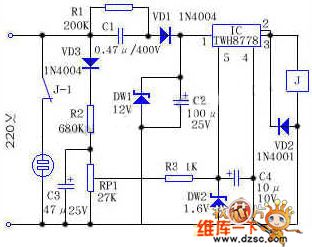 The over-voltage auto power-down equipment setting circuit