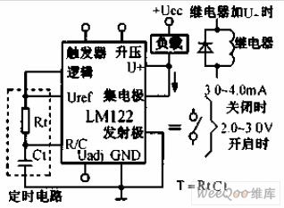 Two ends delay switch circuit with the LM122
