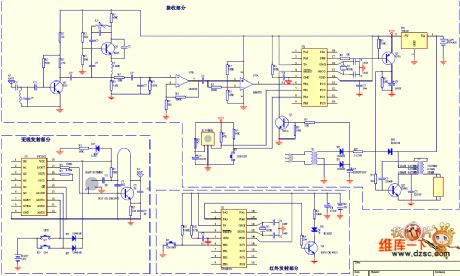 The remote control energy-saving lamp, wireless support and infrared remote control circuit