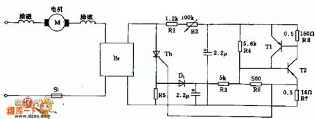 The full-wave control circuit of the serially connected motor