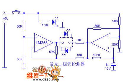 The instrument and meter circuit of the LED detector