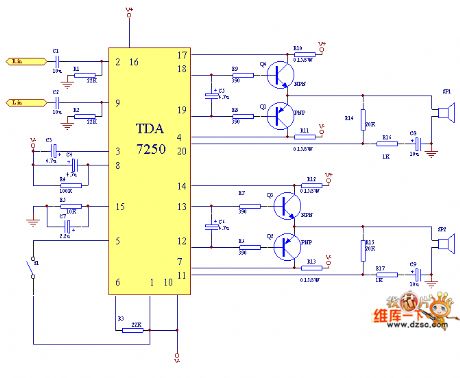 The 100W op-amp circuit