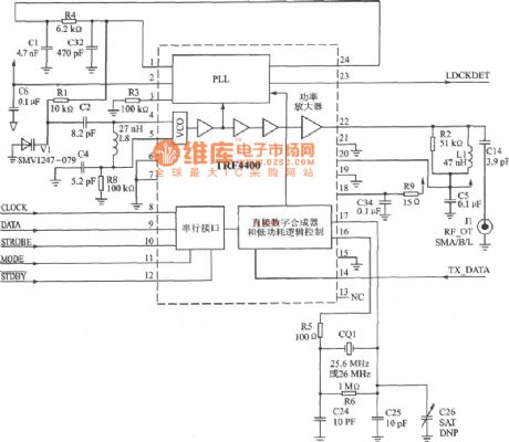 FM/FSK 433MHz Emitter Circuit Diagram
