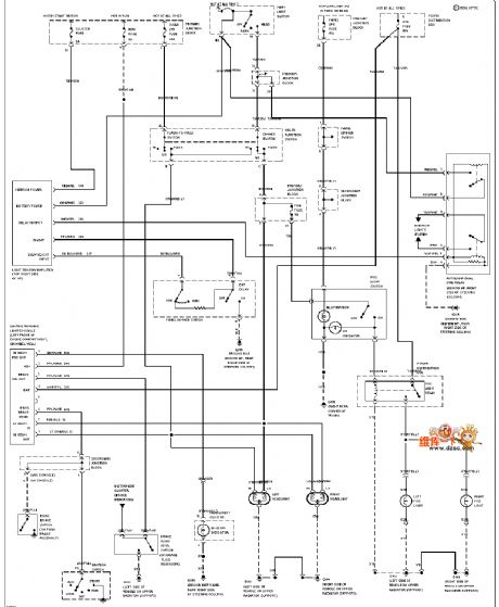 Mazda 94THUNDERBIRD (with DRL) automatic light circuit