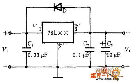 The typical application circuit of 3-terminal IC