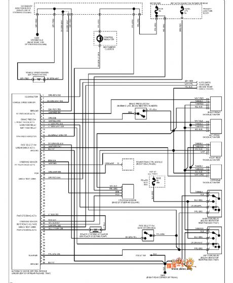 Mazda 94THUNDERBIRD electric suspension circuit