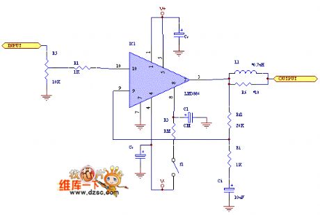 LM3886 production amplifier circuit