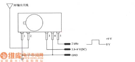 MHz-RM Series FM/FSK Emitter Module Circuit Diagram