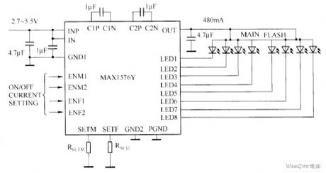 MA1576Y Charge - pump Driven Two Groups of LED Circuit