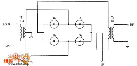 Double-balanced diode mixer circuit