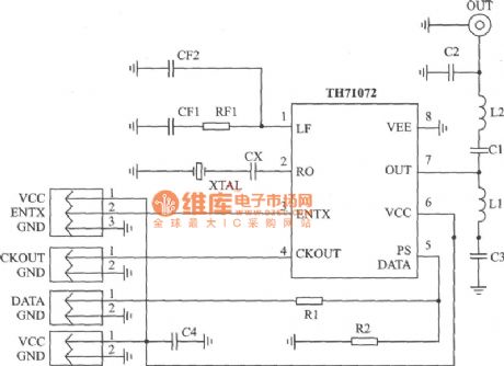 ASK/FM 433/315 MHz Emitter Circuit Diagram