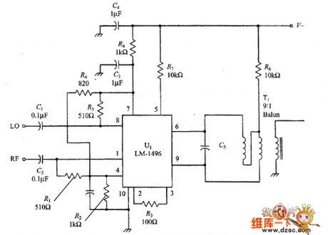 mixer based on LM-1496 circuit
