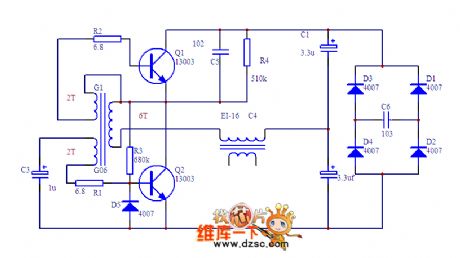 The micro intermediate power switch power supply circuit