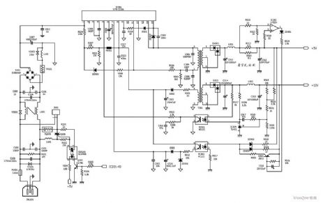 HP 6L laser printer power supply circuit