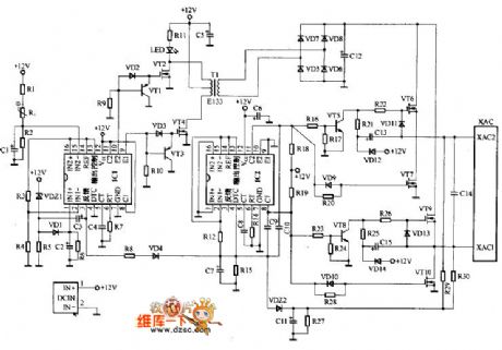 The vehicle battery inverter circuit