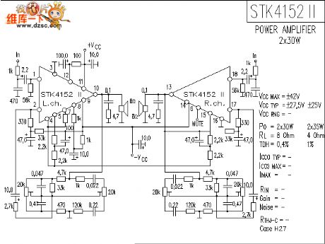 The STK4152 practical circuit