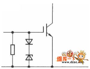 The over-voltage circuit of IGBT insulated gate dual-pole transistor grid