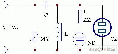 AC voltage stabilizer over-voltage and lightning protection circuit