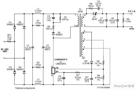 5W general input constant voltage/constant current charger power circuit