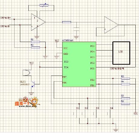 Oxidation-reduction for ozone in the water concentration monitor hardware circuit